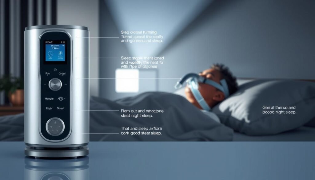 睡眠呼吸機使用示意圖